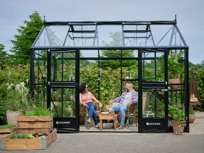Juliana Gewächshaus Jubii 60 Schwarz 10,9 m² mit 3 mm Sicherheitsglas - Image 3