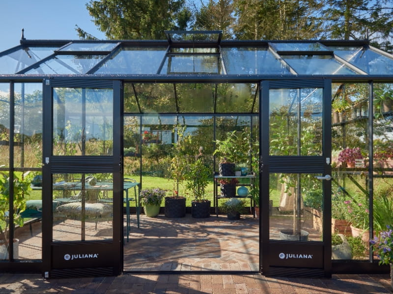 Juliana Gewächshaus Jubii 60 Schwarz 15,1 m² mit 3 mm Sicherheitsglas - Image 4