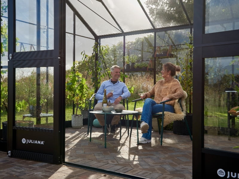 Juliana Gewächshaus Jubii 60 Schwarz 15,1 m² mit 3 mm Sicherheitsglas - Image 8