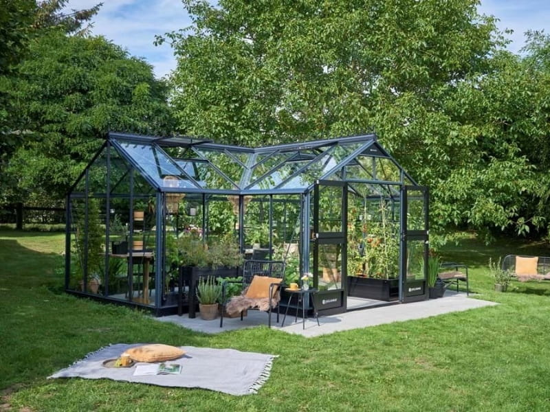 Juliana Gewächshaus Orangerie 21,5 qm, Anthrazit mit 3mm Sicherheitsglas - Image 5