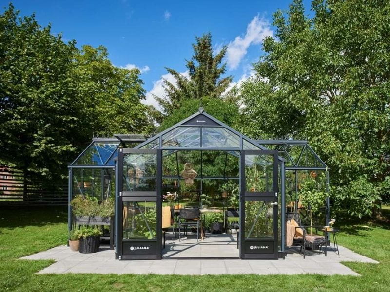 Juliana Gewächshaus Orangerie 21,5 qm, Anthrazit mit 3mm Sicherheitsglas - Image 9