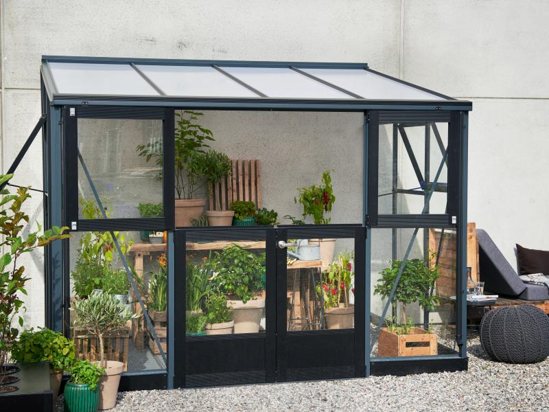 Juliana Gewächshaus Veranda 6.6 Anthrazit, 3mm Sicherheitsglas - Image 2