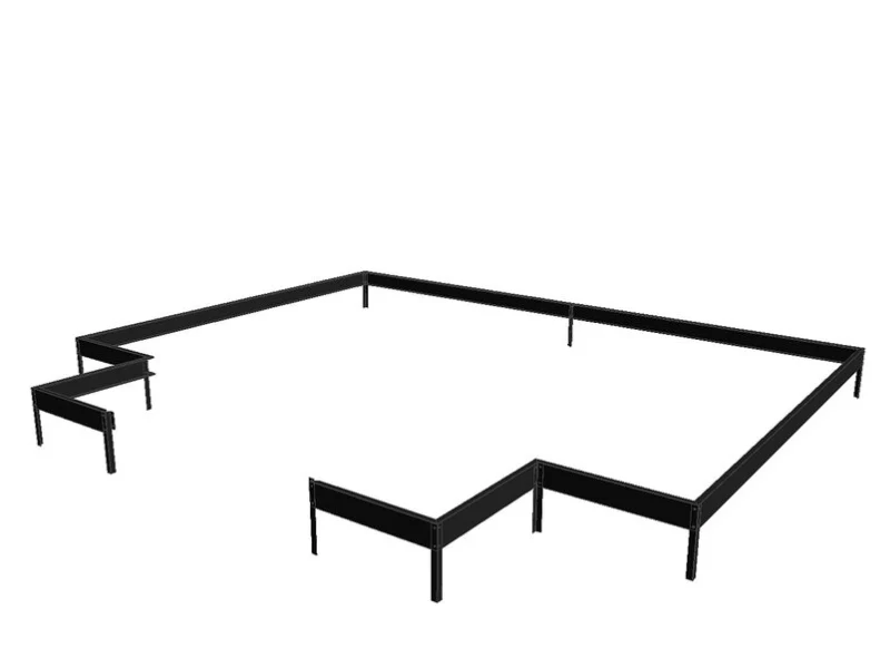 Juliana Stahl-Fundament für Gewächshaus Orangerie 21,5 qm, schwarz - Image 2