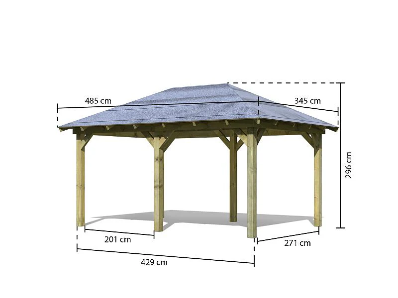 Karibu 4-Eck Pavillon Eco Perida - Image 3