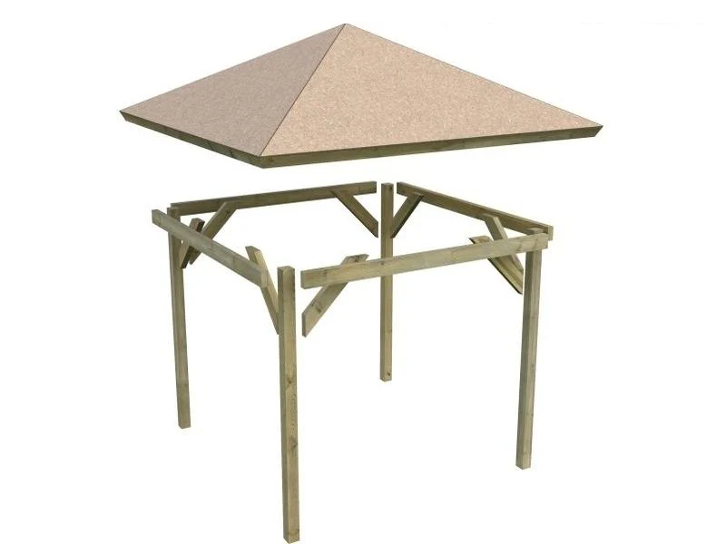 Karibu 4-Eck Pavillon Eco Perida Sparset inkl. Schindeln - Image 5