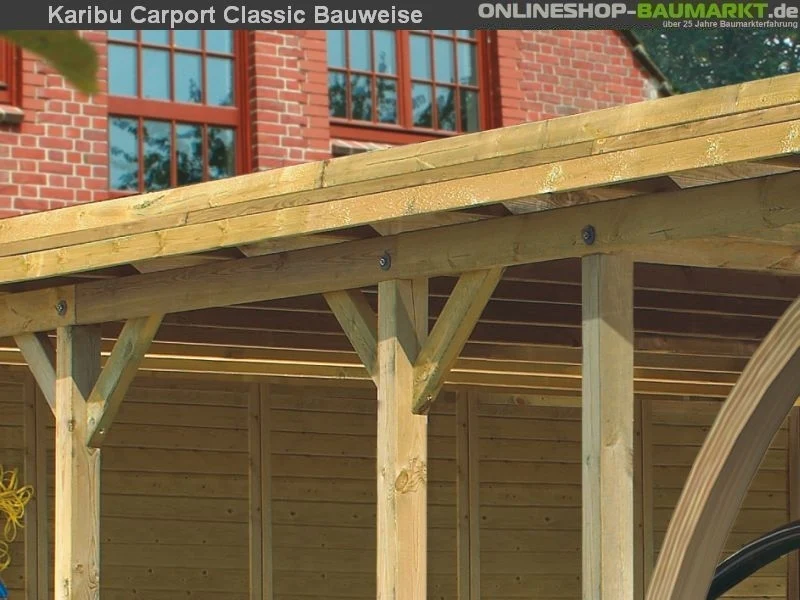 Karibu Carport Classic Doppel 1 mit 2 Einfahrtsbögen kdi - Image 6