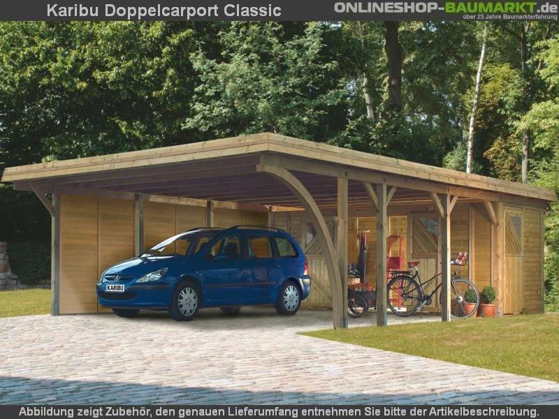 Karibu Carport Classic Doppel 2 mit 1 Einfahrtsbogen kdi - Image 11