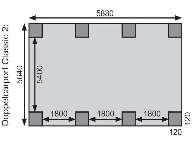Karibu Carport Classic Doppel 2 ohne Einfahrtsbogen kdi - Image 10