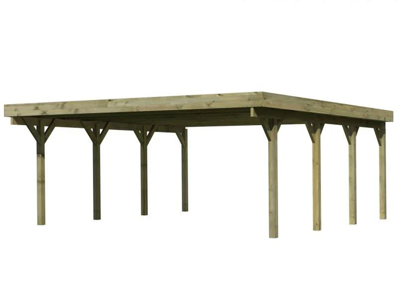 Karibu Carport Classic Doppel 2 ohne Einfahrtsbogen kdi - Image 3