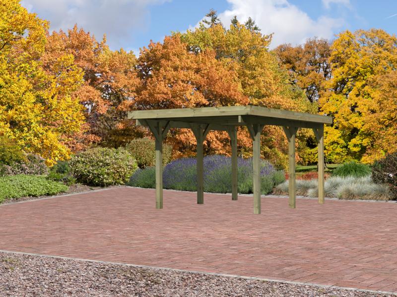 Karibu Carport Classic Einzel 1 ohne Einfahrtsbogen kdi - Image 2