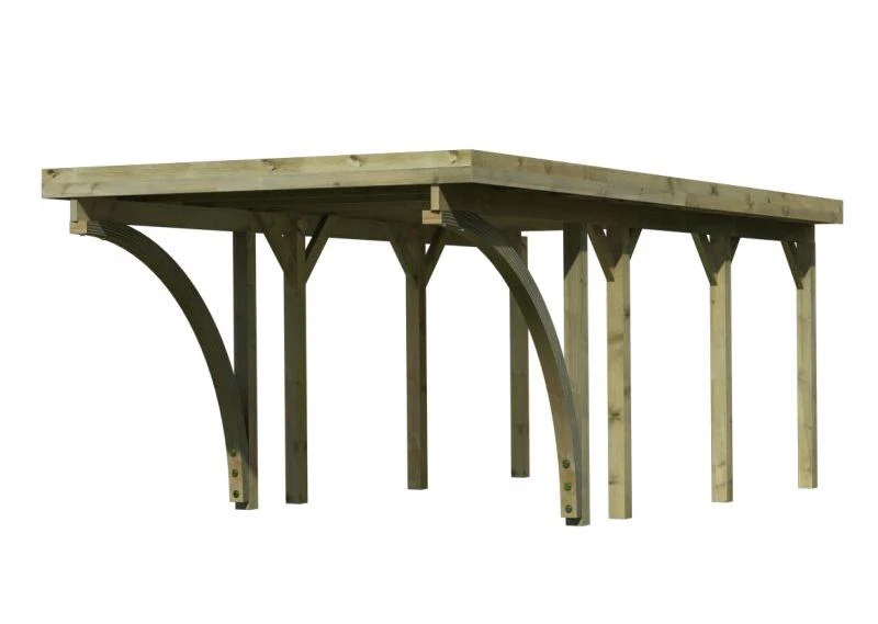 Karibu Carport Classic Einzel 2 mit 2 Einfahrtsbögen kdi - Image 3
