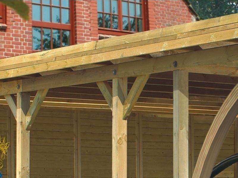 Karibu Carport Classic Einzel 2 mit 2 Einfahrtsbögen kdi - Image 5