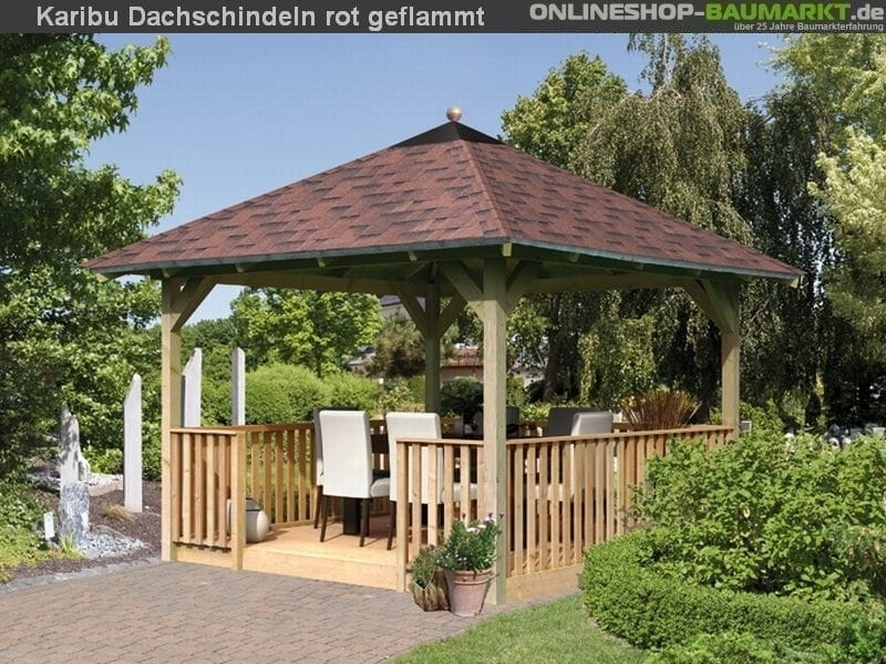 Karibu Dachschindeln Asymetrisch rot geflammt 5 Pakete - Image 4