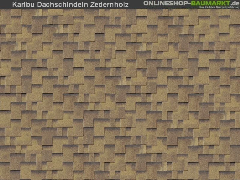 Karibu Dachschindeln Asymetrisch Zedernholz 2 Pakete