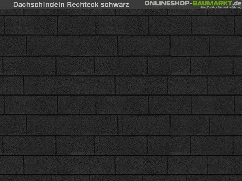 Karibu Dachschindeln Rechteck schwarz 1 Paket