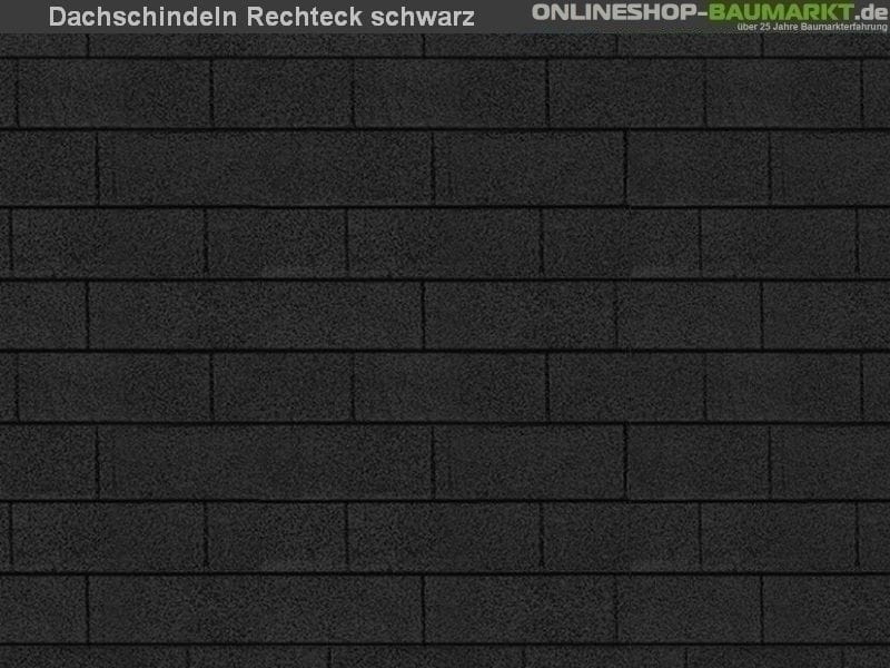 Karibu Dachschindeln Rechteck schwarz 20 Pakete