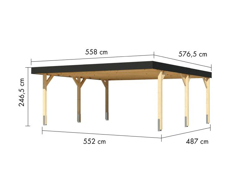 Karibu Doppelcarport Leimholz 1 - Image 3