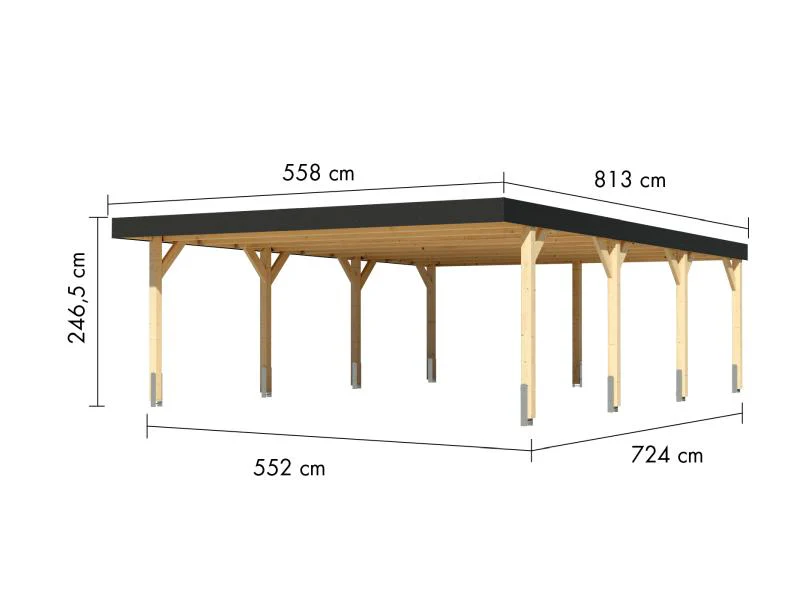 Karibu Doppelcarport Leimholz 2 - Image 3