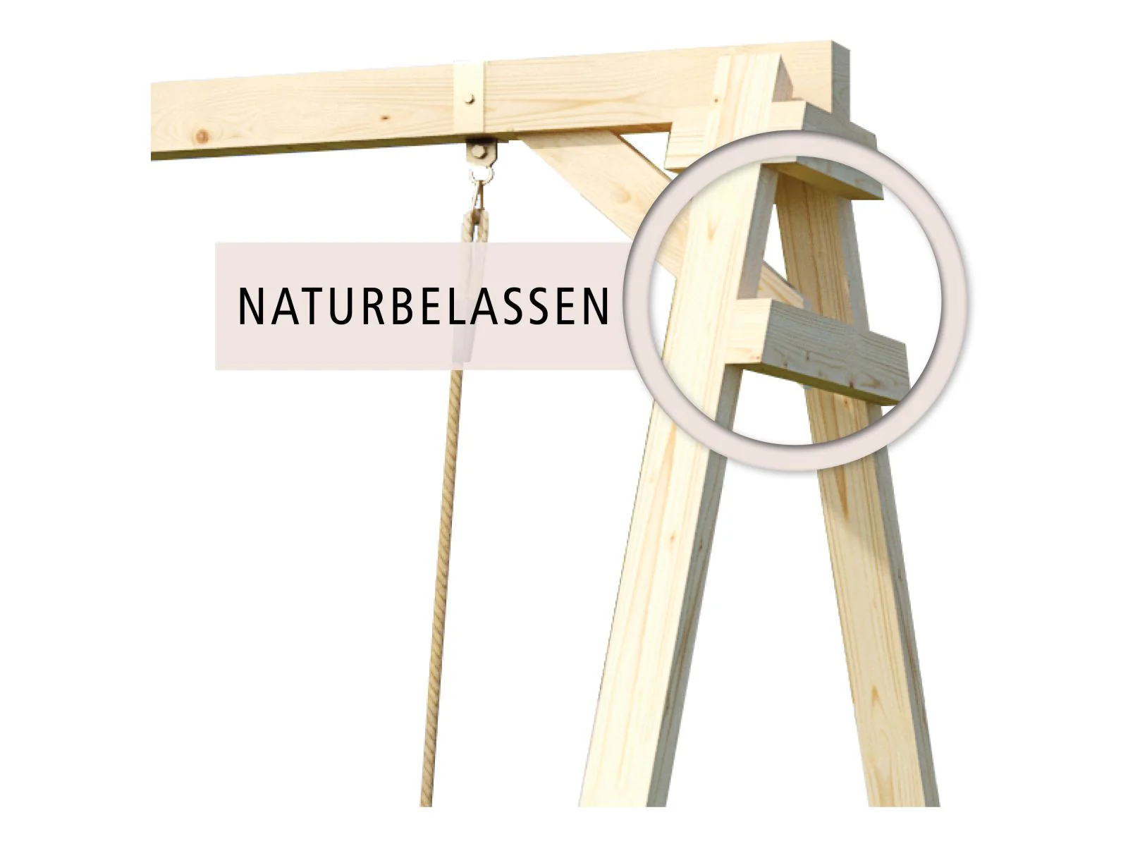 Karibu Doppelschaukelanbau inkl. Klettergerüst - Image 6