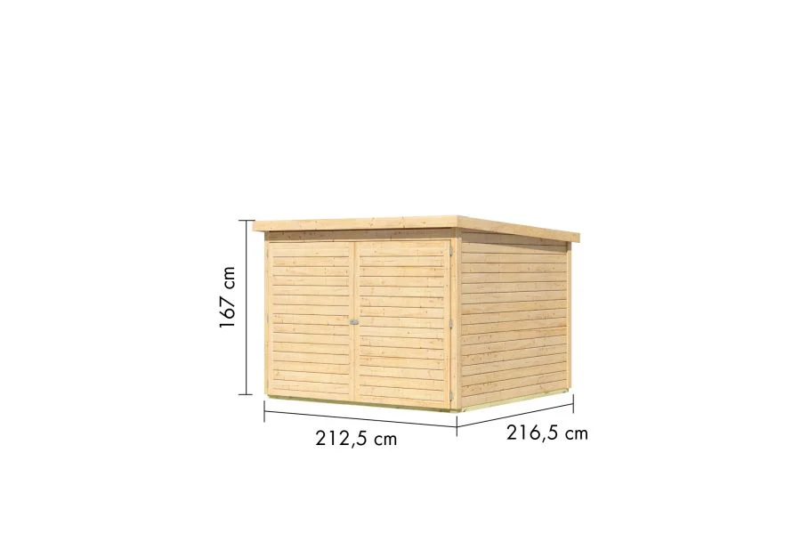 Karibu Fahrradgarage 4, natur 19 mm - Image 3