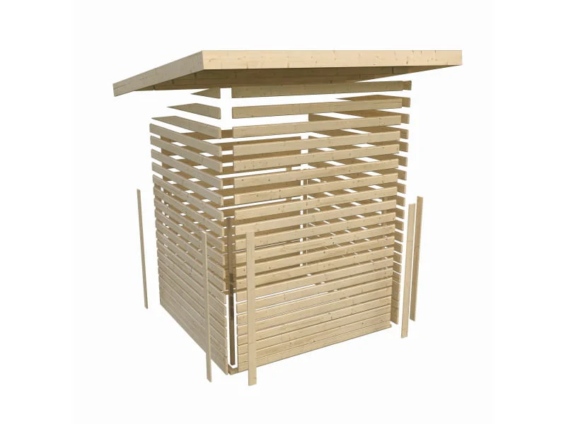 Karibu Fahrradgarage 4, natur 19 mm - Image 8
