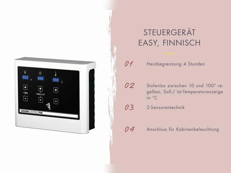 Karibu Fasshaus 2 asymmetrisch, inkl. 9 kW Ofen ext. Steuerung - Image 6