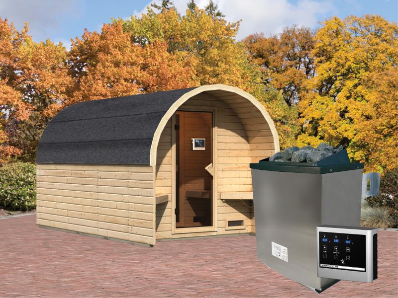 Karibu Fasshaus 3 mit 9 kW Ofen externe Steuerung - Image 2
