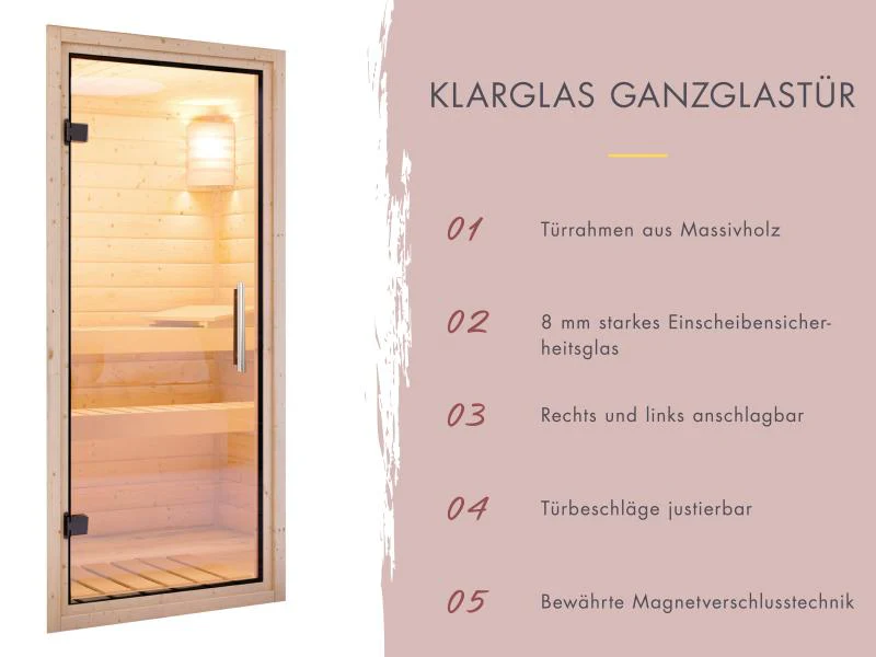 Karibu Fasssauna Asymmetrisch 3, ohne Saunaofen - Image 4
