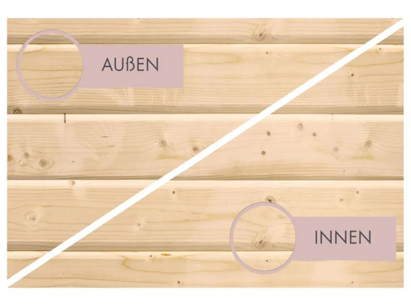 Karibu Fasssauna Asymmetrisch 3, ohne Saunaofen - Image 6