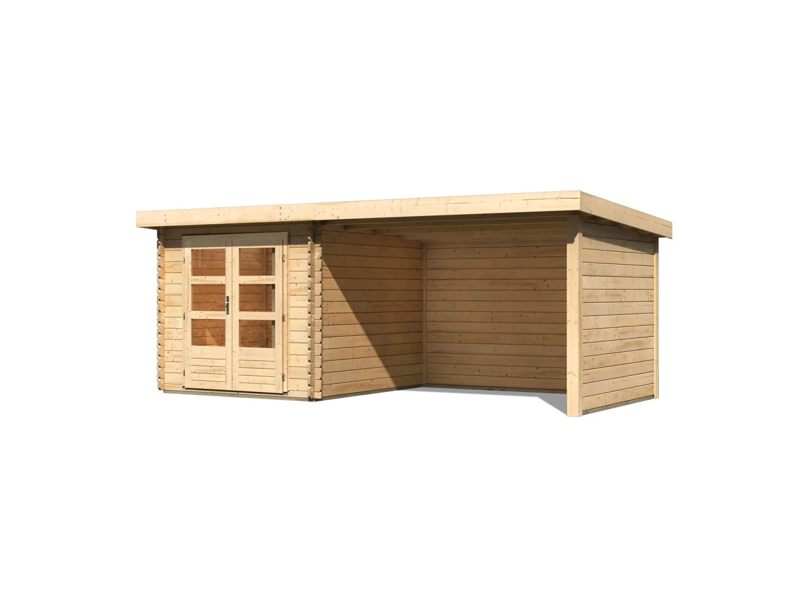 Karibu Gartenhaus Bastrup 4 Anbaudach 3 Meter inklusive Rück- und Seitenwand - Image 4