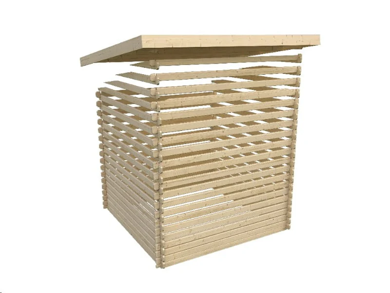 Karibu Gartenhaus Bastrup 5 mit Anbaudach 2 Meter inkl. Rückwand - Image 9