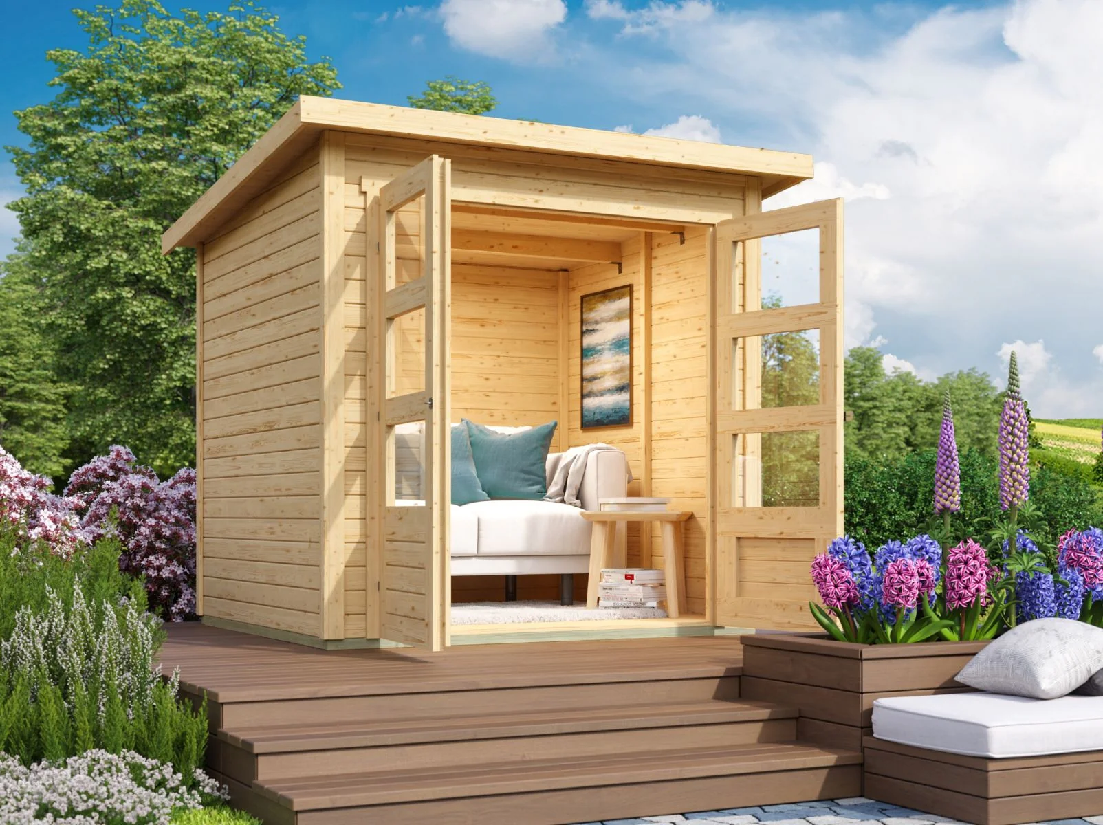 Karibu Gartenhaus Castano, 19 mm