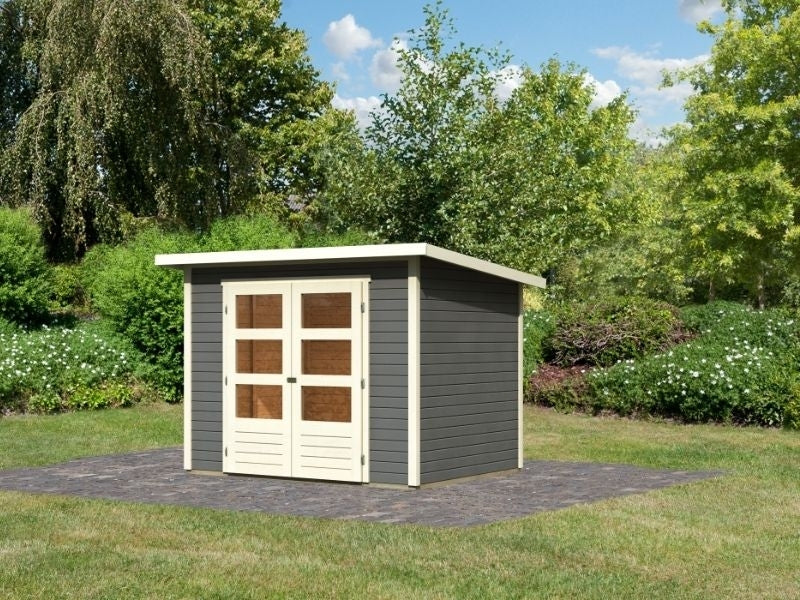 Karibu Gartenhaus Castano, terragrau, 19 mm - Image 2