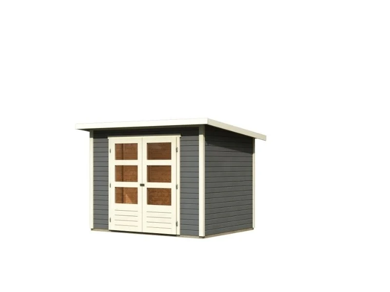 Karibu Gartenhaus Castano, terragrau, 19 mm - Image 3