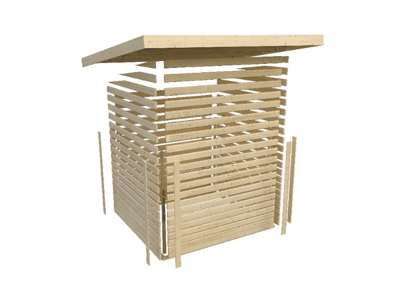 Karibu Gartenhaus Lahar 5, terragrau komplett, 19 mm - Image 9