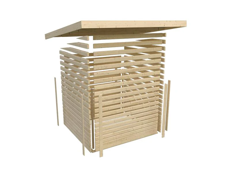 Karibu Gartenhaus Radeburg 2 terragrau 38 mm - Image 10
