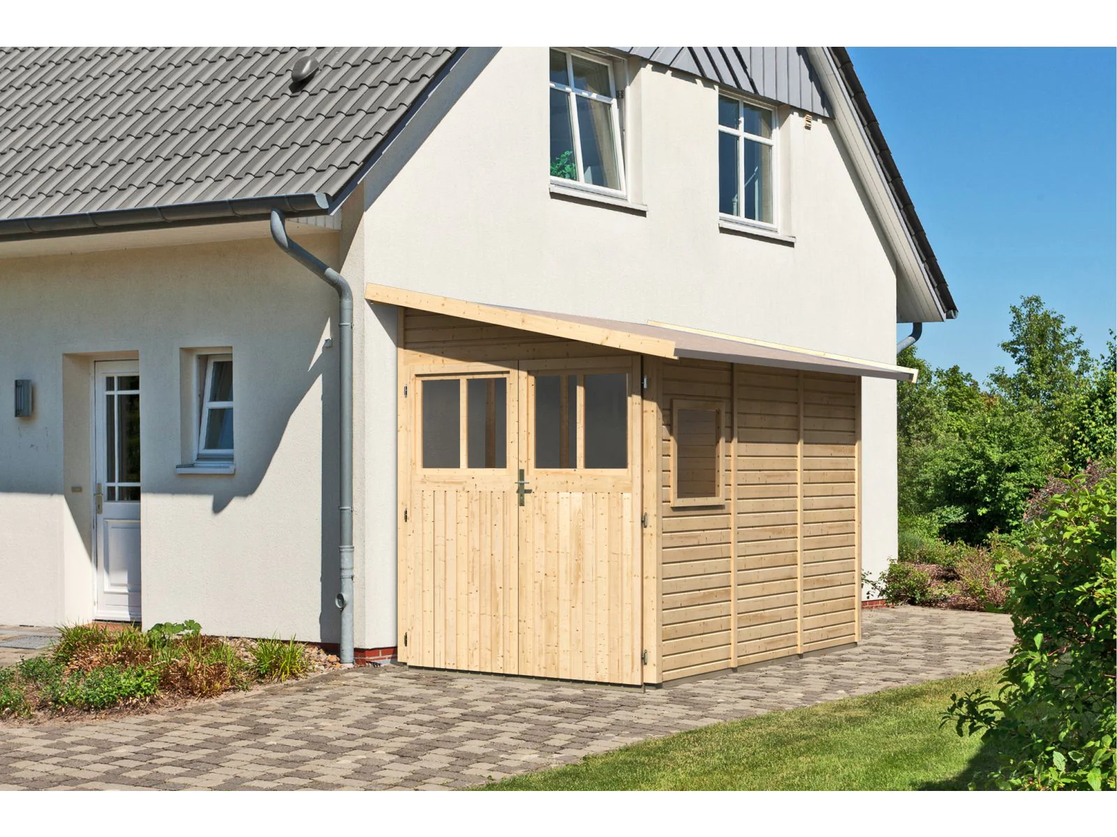 Karibu Gartenhaus Wandlitz 3 natur 19 mm - Image 14