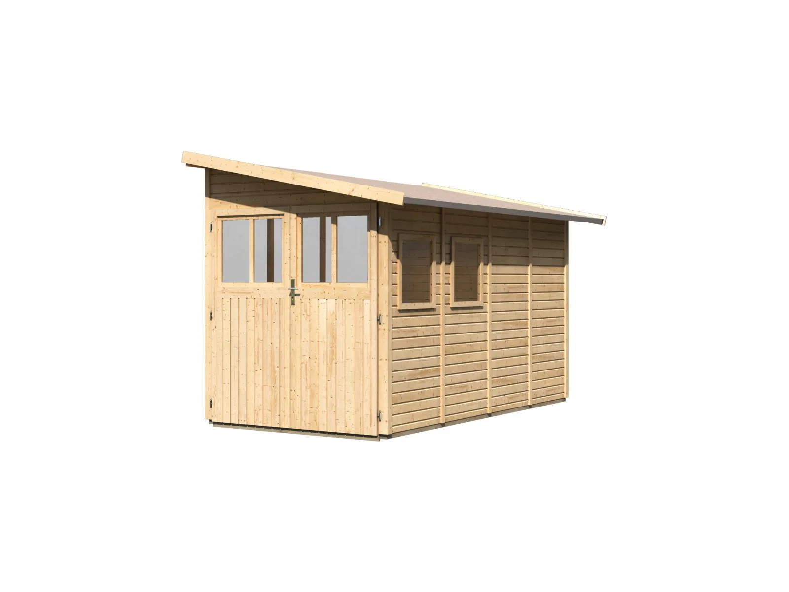 Karibu Gartenhaus Wandlitz 4 natur 19 mm - Image 5