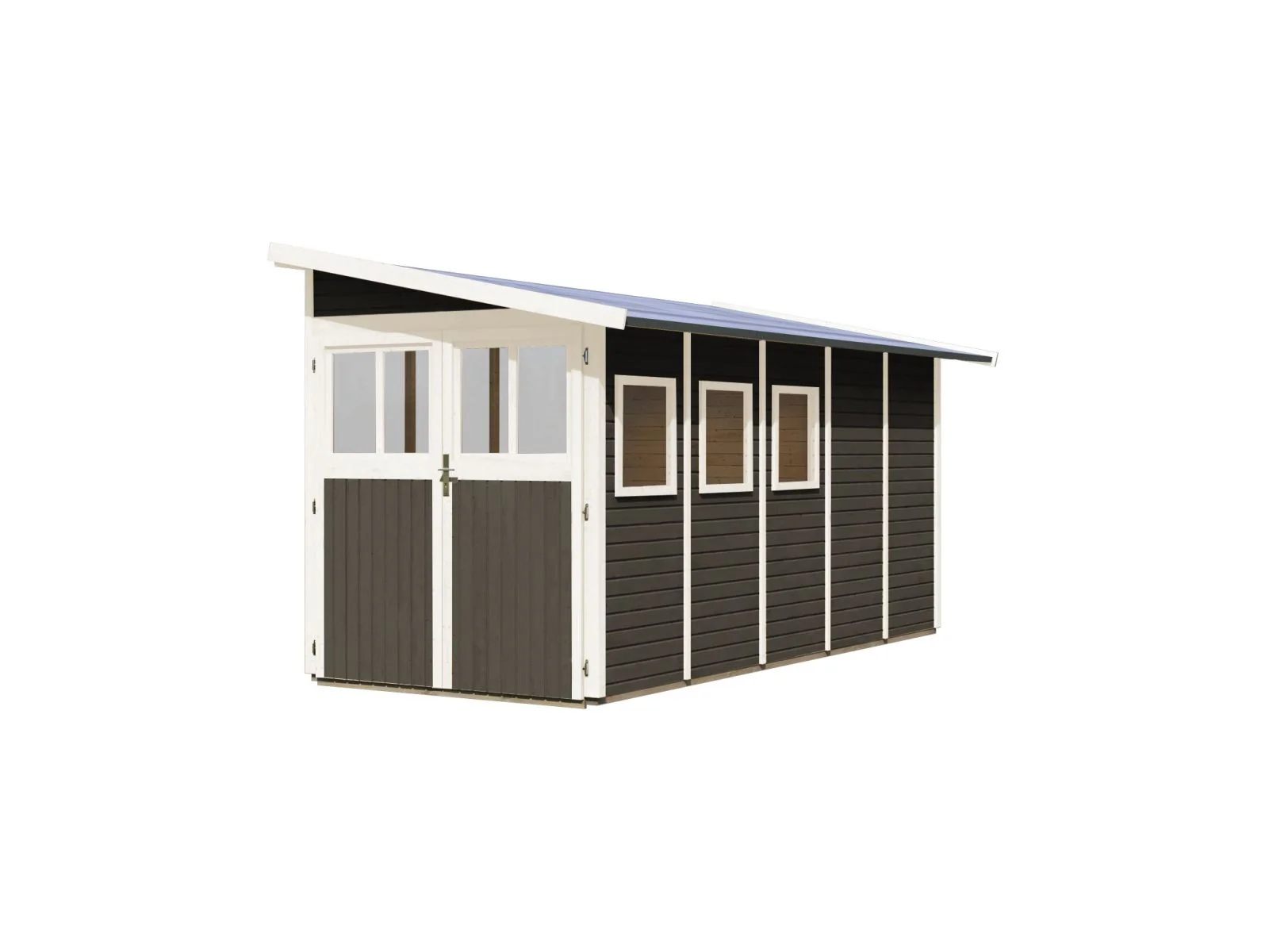 Karibu Gartenhaus Wandlitz 5 terragrau 19 mm - Image 5