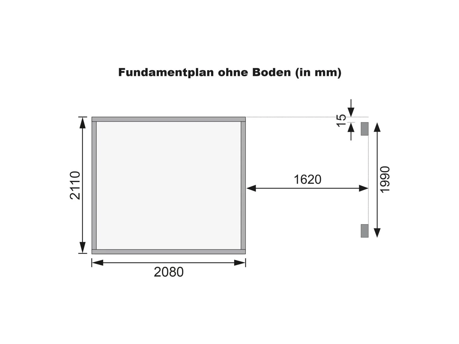 Karibu Gerätehaus Merseburg 4 SET mit Anbaudach - Image 4