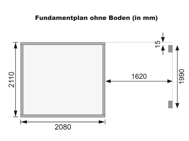 Karibu Gerätehaus Merseburg 4 SET mit Anbaudach, vorvergraut - Image 4