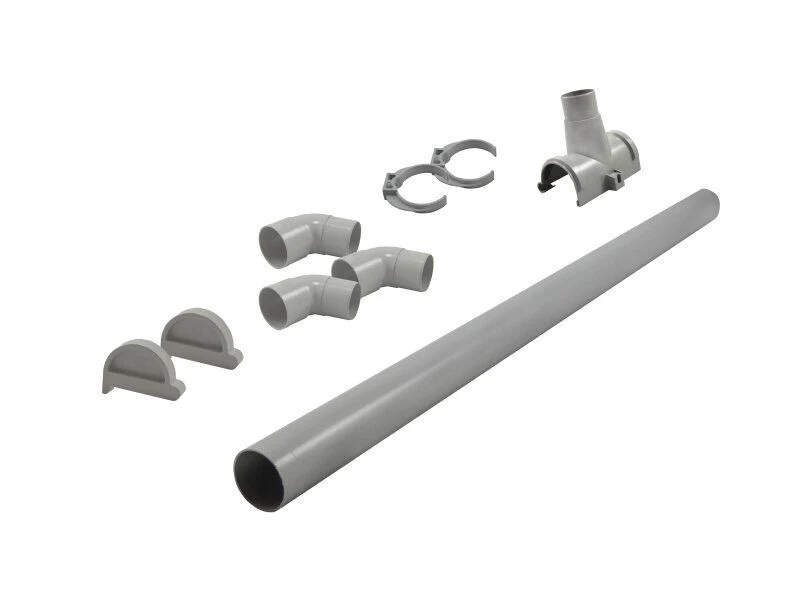 Karibu graue PVC-Dachrinne für Flachdach bis 330 cm Set K - Image 3