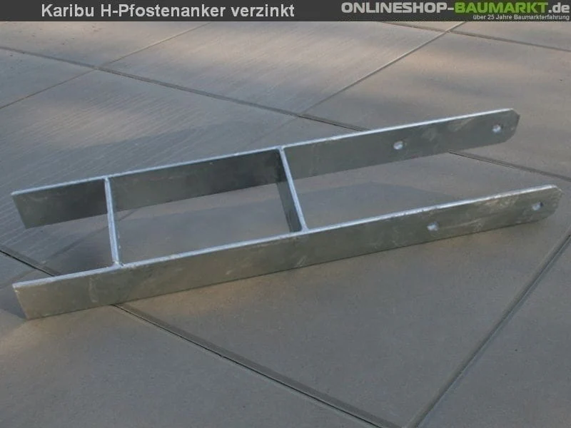 Karibu H-Pfostenanker 12 x 12 x 60 cm 3 St.