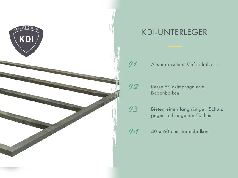 Karibu Hybrid Gartenhaus Jupiter 2 A naturbelassen/graualuminium - Image 9