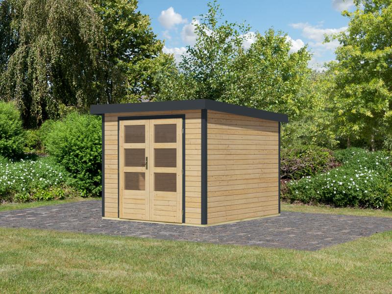 Karibu Hybrid Gartenhaus Jupiter 3,5 A naturbelassen/anthrazit - Image 2