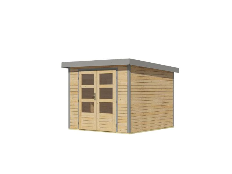 Karibu Hybrid Gartenhaus Jupiter 3,5 A naturbelassen/graualuminium - Image 5