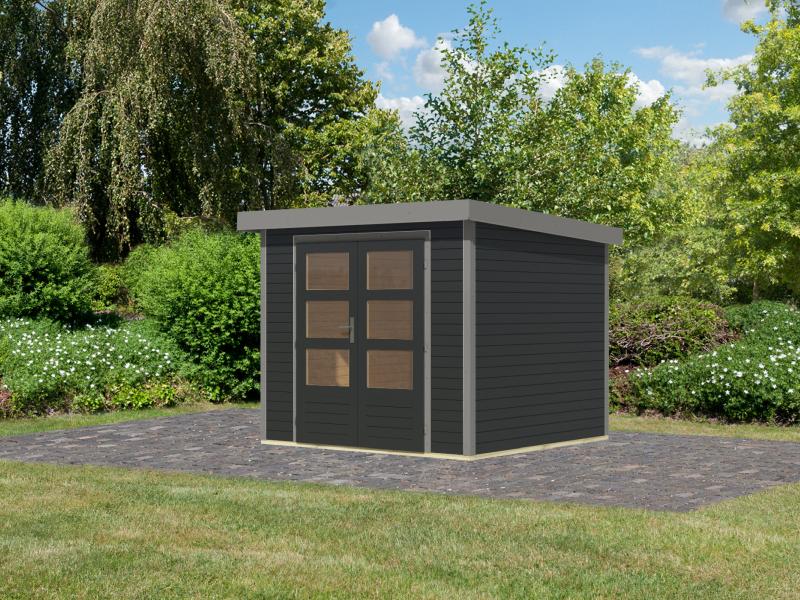 Karibu Hybrid Gartenhaus Jupiter 3 C anthrazit/graualuminium - Image 2