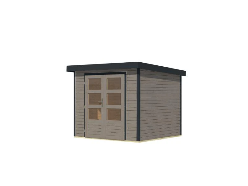 Karibu Hybrid Gartenhaus Jupiter 3 D wassergrau/anthrazit - Image 5