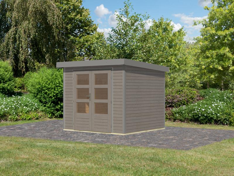 Karibu Hybrid Gartenhaus Jupiter 3 D wassergrau/graualuminium - Image 2