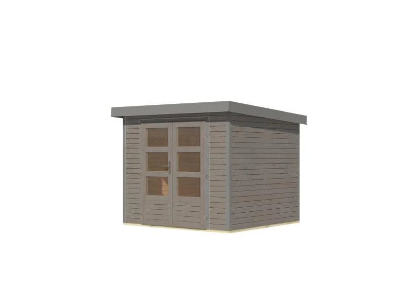 Karibu Hybrid Gartenhaus Jupiter 3 D wassergrau/graualuminium - Image 5